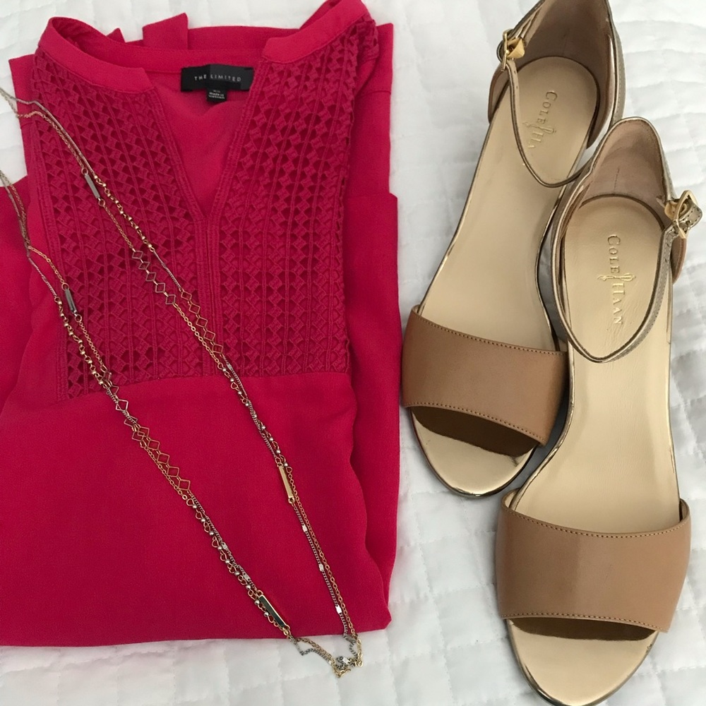 The limited pink tunic length blouse